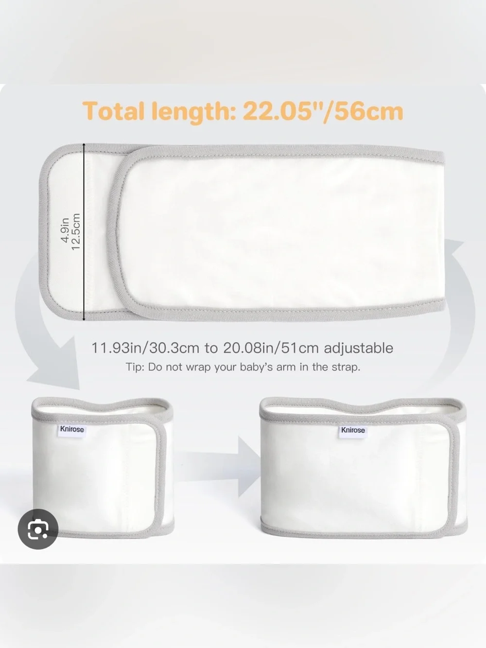 New Knirose Snuggle Strap White/ Grey
